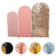 3 Assorted Fitted Round Top Wedding Arch Backdrop Stand Covers Set Party Events