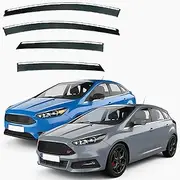 4Pcs Car Wind Deflectors for Ford for Focus 4D/5D Mk3-C346 2012-2018, Side Window Ventilated Visors Rain Deflector