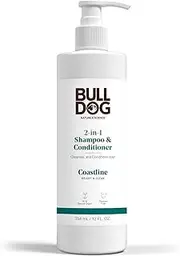 Bulldog Mens Skincare and Grooming 2-in-1 Shampoo and Conditioner, Coastline, 12 Fluid Ounces