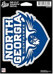 Rico Industries NCAA North Georgia Nighthawks 5" x 7" Vinyl Die-Cut Decal - Car/Truck/Home Accessory