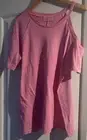 Cote Privee Pima Cotton deconstructed Tee Size S/M, Uneven Color From Unique Dye