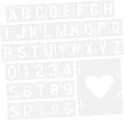 Generic 1 Set Large Alphabet Stencils Interlocking Letter and Templates for Creative Wall Art Mailbox Signage and DIY Projects Durable Pet Material for Reusable Crafting