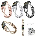 For Fitbit Charge 5 Watch Zinc Alloy Diamond Watch Strap Watch Band Bracelet