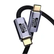 1M BoostUp Cafule USB 3.2 Gen-C to USB-C Cable Charge & Video Black （USB 3.2 Gen 2x2 - 20Gbps, 100W/5A, 8K/60Hz)