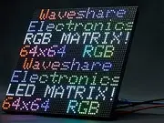 Waveshare RGB Full-Color LED Matrix Panel 3mm Pitch 64×64 Pixels 4096 Individual RGB LEDs Adjustable Brightness Compatible with Raspberry Pi