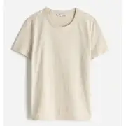 NWT Madewell 100% Cotton Perfect Crewneck Tee Light Tan XXS