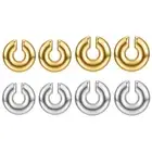 Edgy Non Piercing Ear Cuffs Gold/Silver Thick Earrings with Chic Hollow Designs