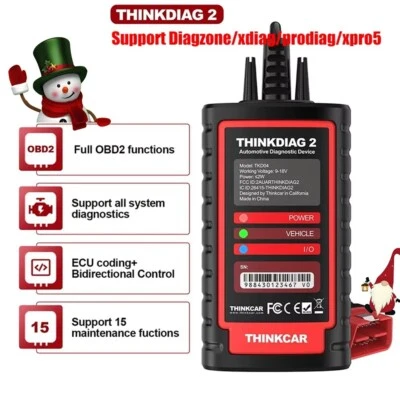 THINKCAR Thinkdiag 2 Car Diagnostic Tool Bidirectional OBD2 Scanner + 16 Reset