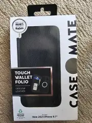 Case-Mate Tough Wallet Folio Case w/ Mag Safe For iPhone 13 (6.1") - Black