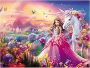 Fishwisdom 100 Piece Jigsaw Puzzle for Kids Age 4-8 Teens Gift Family Time (Princess & Unicorn)