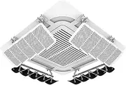 Central Air Conditioning Windshield with Filter Cotton, Office Ceiling Air Conditioning Air Outlet Deflector, Anti-Cold and Hot Wind Direct Blowing Baffle