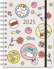 2025 Planner - Daily, Weekly and Monthly Planner 2024-2025, Orange Circle Studio 17 Month Calendar, July 2024 - December 2025, 5.7" x 7.6" - Compact Flexi Planner Doodle Days Print
