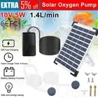 Day/Night Solar Powered Oxygenator Air Pump Oxygen Aerator Fish Pond Pool Water