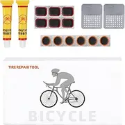 Bike Tire Patch Kit - Bike Tire Repair Tools - Easy Cycling Tyre Tool Glueless Set for Road Mountain Removal Changing Men Women