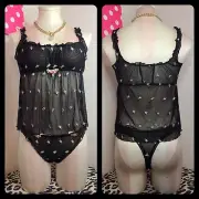NWT Victoria's Secret Y2K Floral Mesh Cami/ Panty Set Size Sm Rare!