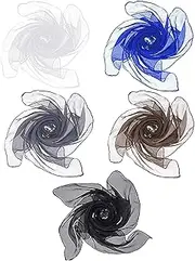 [TRADERPLUS] 5 Pieces 1950s Chiffon Scarf Solid Color Square Neck Hair scarfs Vintage Soft Scarves