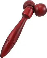 HOODANCOS Wooden Double Roller Facial Massager Scraping Massager Tool for Manual Massage Aging Relief for Home and Office Use Safe and Comfortable for All Skin