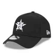 New Era Houston Astros A-Frame Black 9FORTY Snapback Hat Black White Men's Cap
