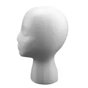 27.5 x 52cm Dummy / mannequin head Female Foam(Polystyrene) Exhibitor for 3984