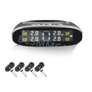 LCD Digital Display Car TPMS Solar Tire Pressure Sensor Real Time Monitor Alarm (for: Fiat)