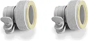 Intex 29061E Type B Intex Pool Filter Clamp on Fittings Adapter Converter Pool Accessory Pair for Large Filter Systems, Gray