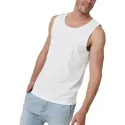 Brilliant Basics Men's Classic Singlet - White - Size Medium