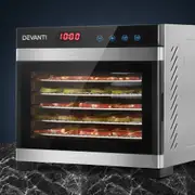 Premium 6 Trays Commercial Food Dehydrator Stainless Steel Fruit Dryer