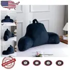 Dark Blue Backrest Pillow Wedge for Sofa and Bed - Versatile Support Cushion