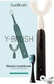Y-Brush - Electric Toothbrush - Traditional Brush - 1 Month Battery Life - Adult DuoBrush Pack