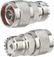 MOOKEERF 4 Pack N Male to UHF Female SO-239 Connector Adapter N Connector to PL-259 SO239 RF Coaxial Cable Adapter