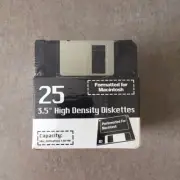 25 Pack of A-TEK 3.5" High Density Diskettes 1.40MB Macintosh Formatted - NEW
