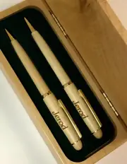 NEW‼️Laser Gifts “Signature Series”Alderwood Engraved Pen & Pencil Set - “Jerod”
