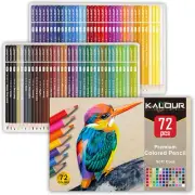 KALOUR 72 Colored Pencils Set for Adults & Kids - Soft Core for Blending & Shadi