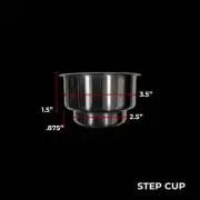 LS Fabrication 6772CHDB-SC Double Barrel Stepped Cup Holder