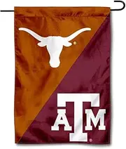Texas vs. Texas A&M House Divided Garden Flag Banner