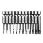 2Set 12pcs 1/4 Inch 50mm*T5-T40 Magnetic Torx Screwdriver Bits Set
