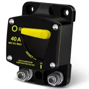 40 Amp Circuit Breaker 12V- 48V DC with Manual Reset Switch for Boat Water Proof