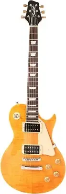 Sawtooth Heritage Series Flame Maple Top Electric Guitar, Tuscan Flame