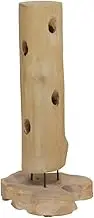 Wooden Wine Rack for 8 Bottles - Solid Teak, Acacia & Mindi Wood Bar, Kitchen Countertop Storage, Handmade Display, Bottle Holder, Rack, Organizer 40x30x80 cm