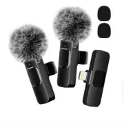 2024 Wireless Microphones For iPhone And Android - 2 Pack Lavalier Noise Cancell