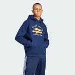 ADIDAS GRF HOODIE IS1419 男 連帽 上衣 帽T 運動 復古 休閒 刷毛 保暖 舒適 深藍