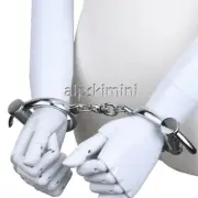 Stainless Steel Handcuff Ankle Cuffs Wrist Cuff Couple Bound Restraints Game