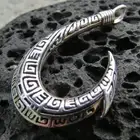 Maui Fishing Hook Necklace. Sterling Silver. Tribal Design.