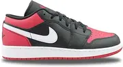 [Nike] Air Jordan 1 Low GS Black/Gym Red-White Size 4.5