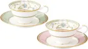 NORITAKE Cup & Saucer Pair Set 220cc Yoshino 2 Pieces Bone China Y6988998307 New
