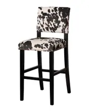 Linon Clayton Black Cow Print Bar Stool NoSize NoColor