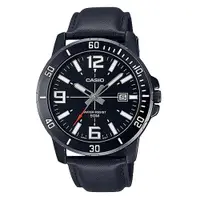 在飛比找ETMall東森購物網優惠-【CASIO 卡西歐】指針男錶 皮革錶帶 生活防水 日期顯示