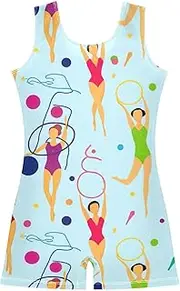 [ODAWA] Gymnasts Leotards Kids Tumbling Unitard, Girls Dance Leotard