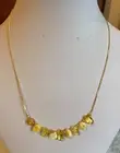 Threaded & Vermeil Chain 17.5" Necklace with Yellow Baltic Amber Beads