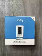Ring - Stick Up Indoor/Outdoor Wired 1080p Security Camera - White - SEALED